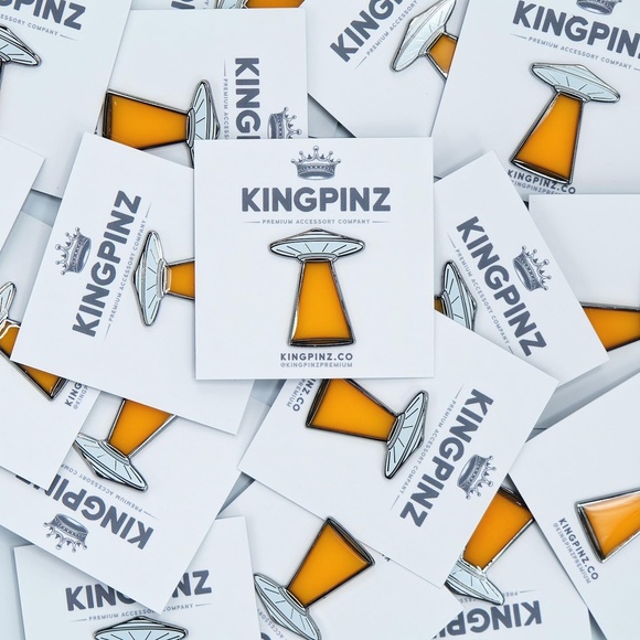 UFO Lapel Pin - Orange - Picture 2 of 4